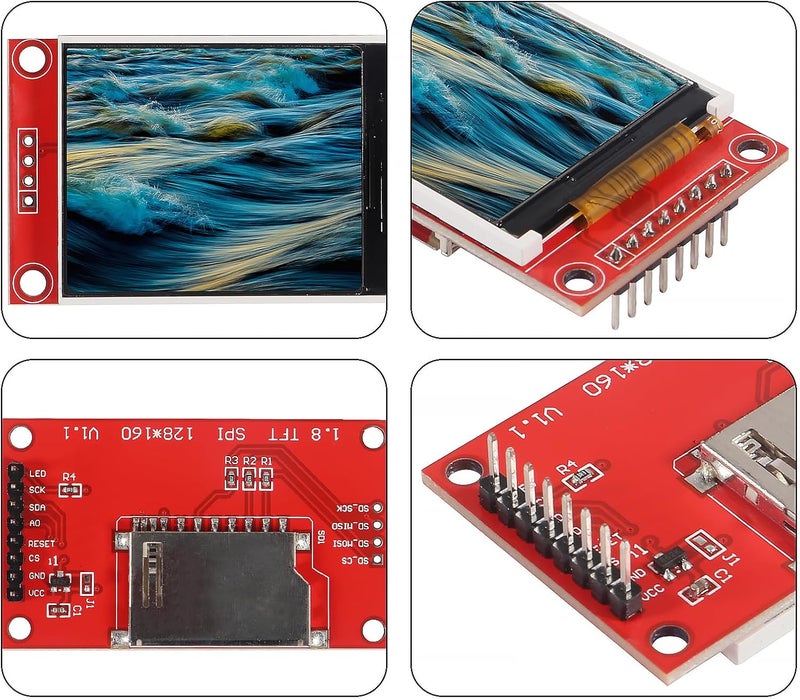 XIITIA 2pcs 1.8" SPI TFT LCD Display Screen Module ST7735 128×160 TFT LCD Screen Shield 3.3V 5.5V 51/AVR/STM32/ARM 8/16 bit for Arduino - Image 4